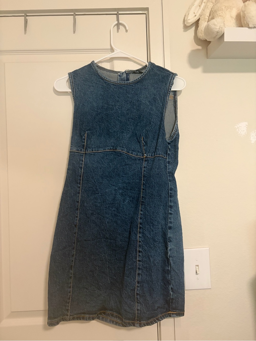 Wrangler Sleeveless Denim Mini Dress - Blue - Picture 2 of 4